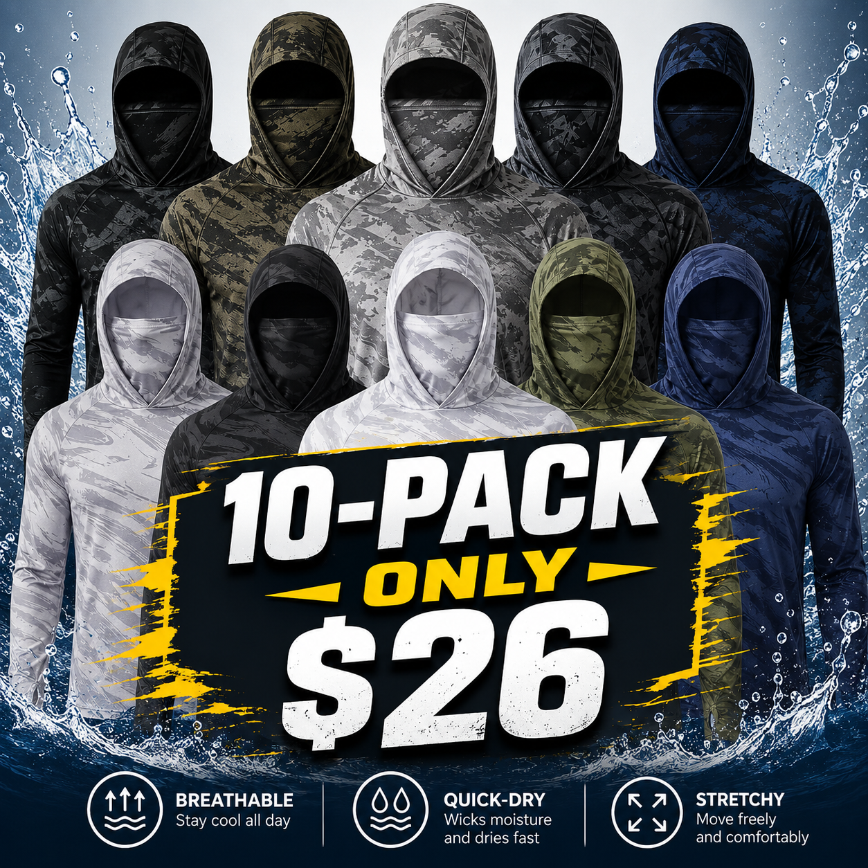 Men's All-in-One Hooded Outdoor Performance Shirt
