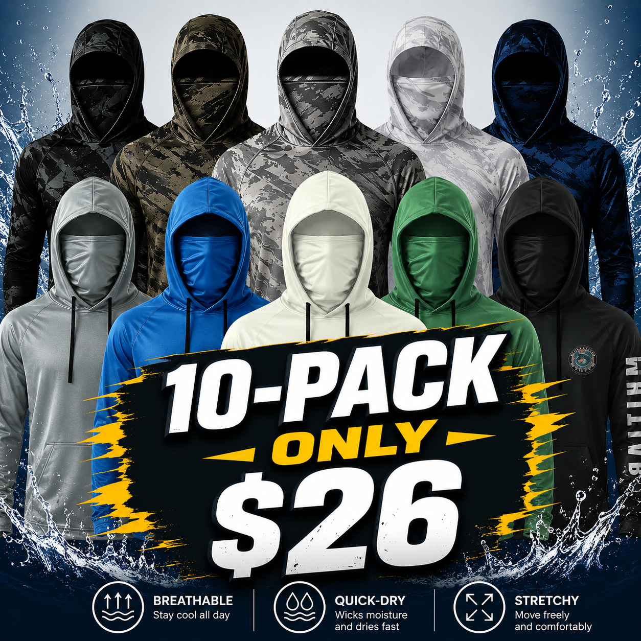 Men's All-in-One Hooded Outdoor Performance Shirt