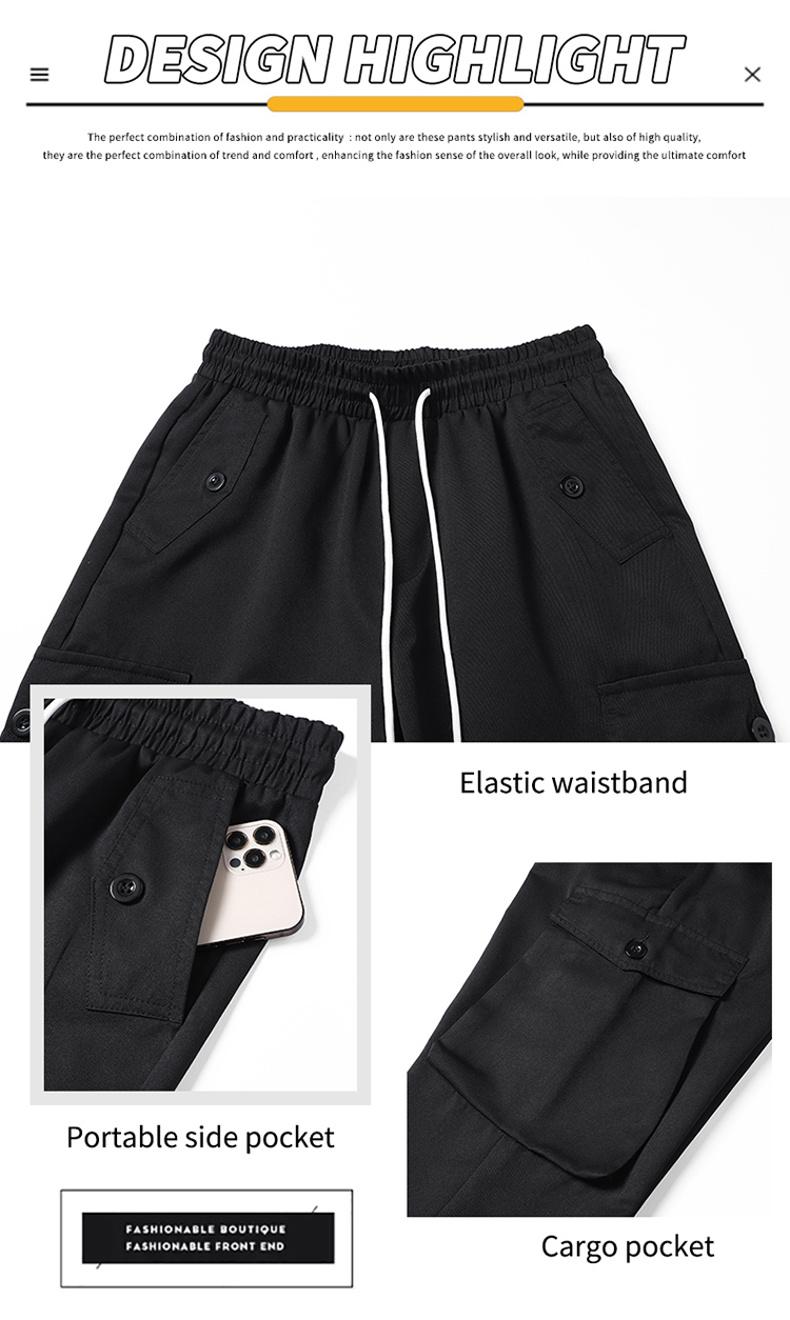 Men's Heavyweight Pants Compatible with Leggings - Workwear Trousers, Multi-Pocket Outdoor Pants with Belt Loop Closure and No Zipper, Suitable for Winter (Solid Color) - Machine Washable