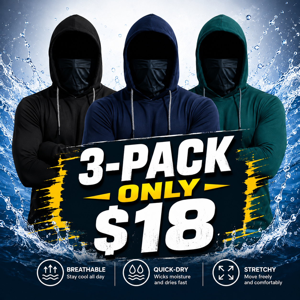Men's All-in-One Hooded Outdoor Performance Shirt