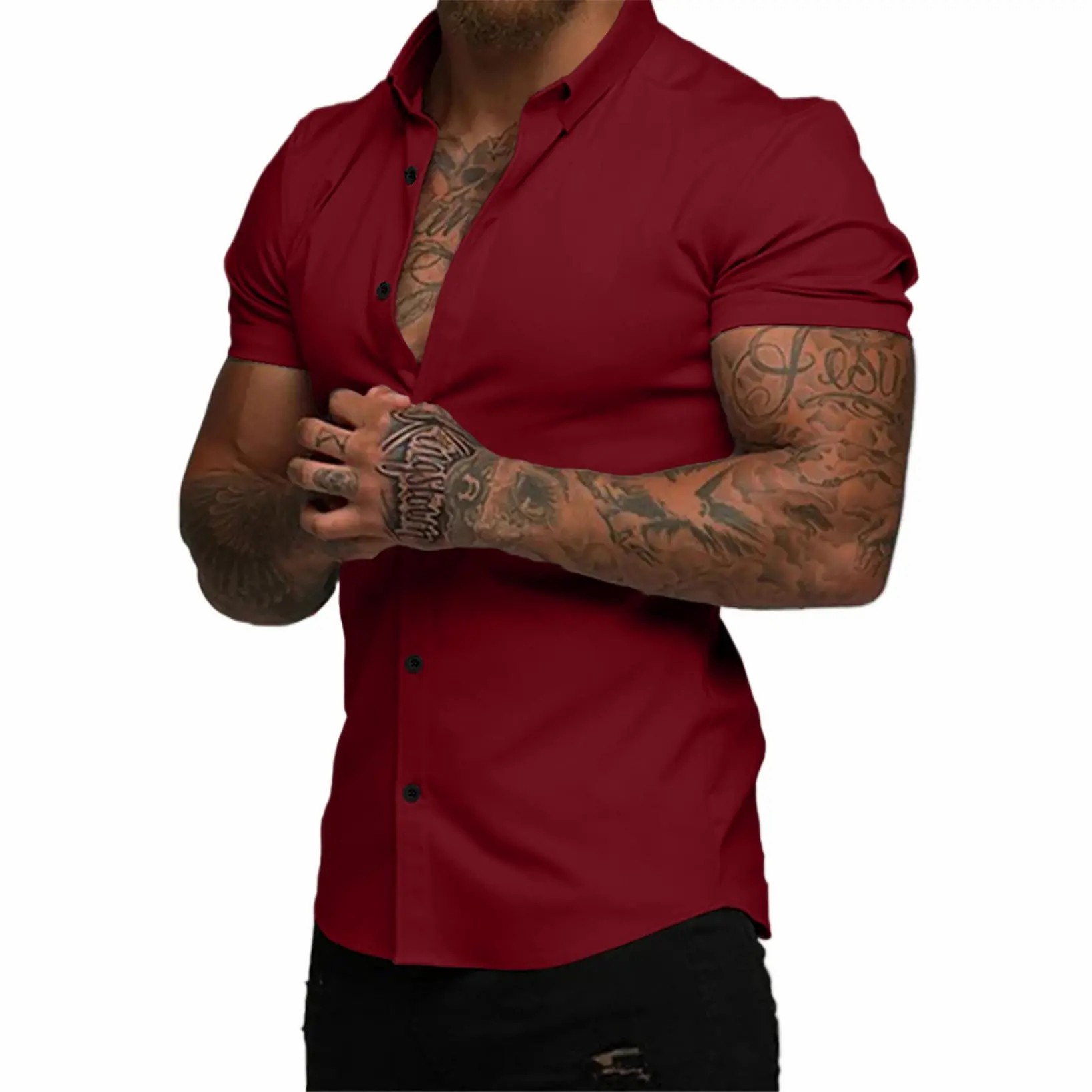 👔 Men's Slim Fit Short Sleeve Dress Shirt