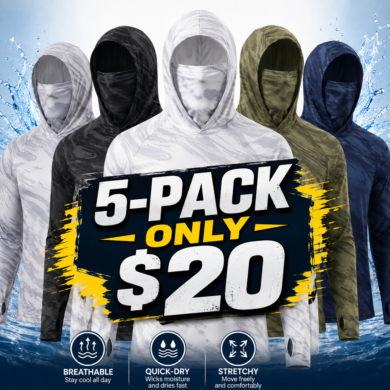 Men's All-in-One Hooded Outdoor Performance Shirt