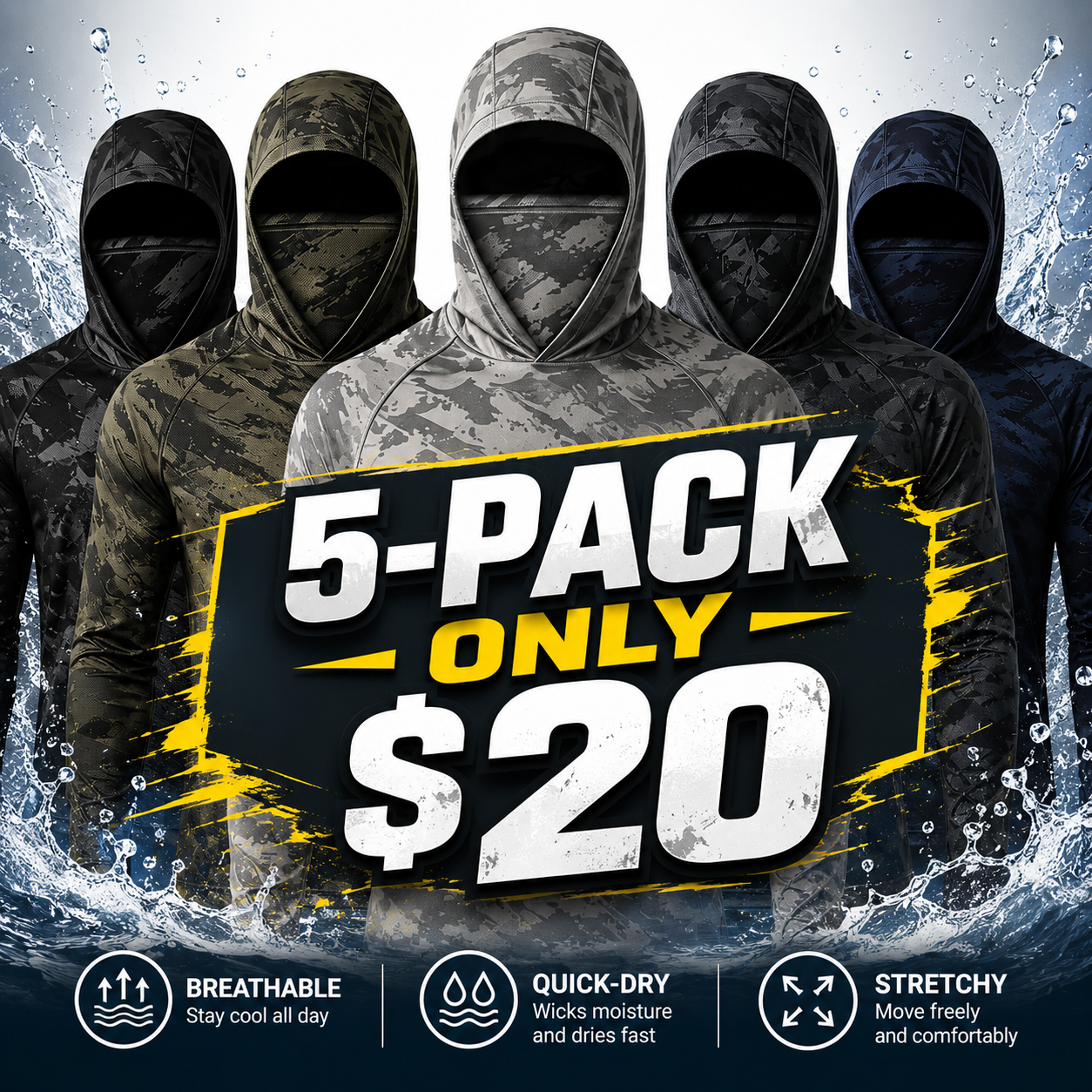 Men's All-in-One Hooded Outdoor Performance Shirt