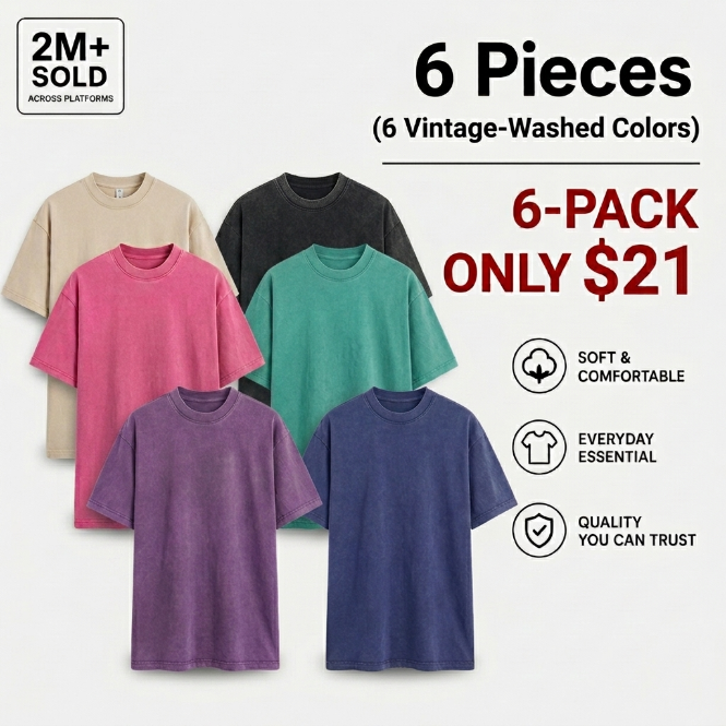 Unisex Oversized Vintage Cotton T-Shirt
