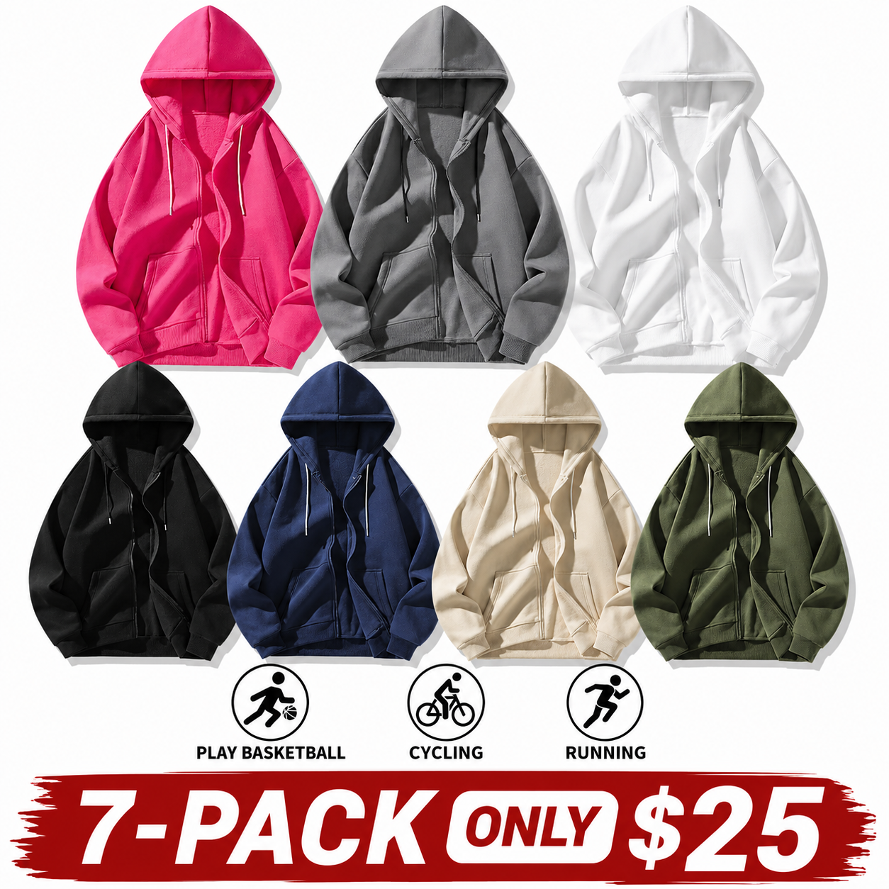Men's Everyday Full-Zip Hooded Jacket