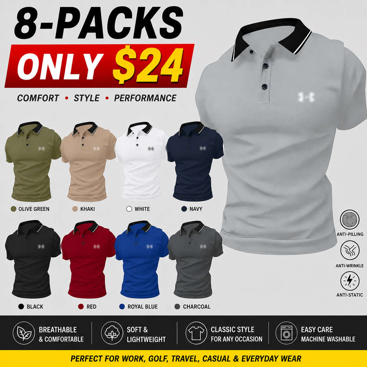 Men's Classic Performance Polo Shirt