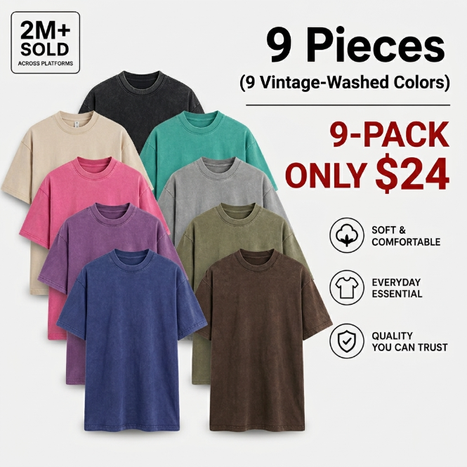 Unisex Oversized Vintage Cotton T-Shirt