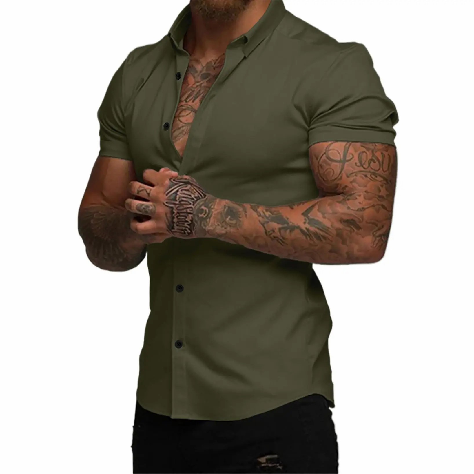 👔 Men's Slim Fit Short Sleeve Dress Shirt