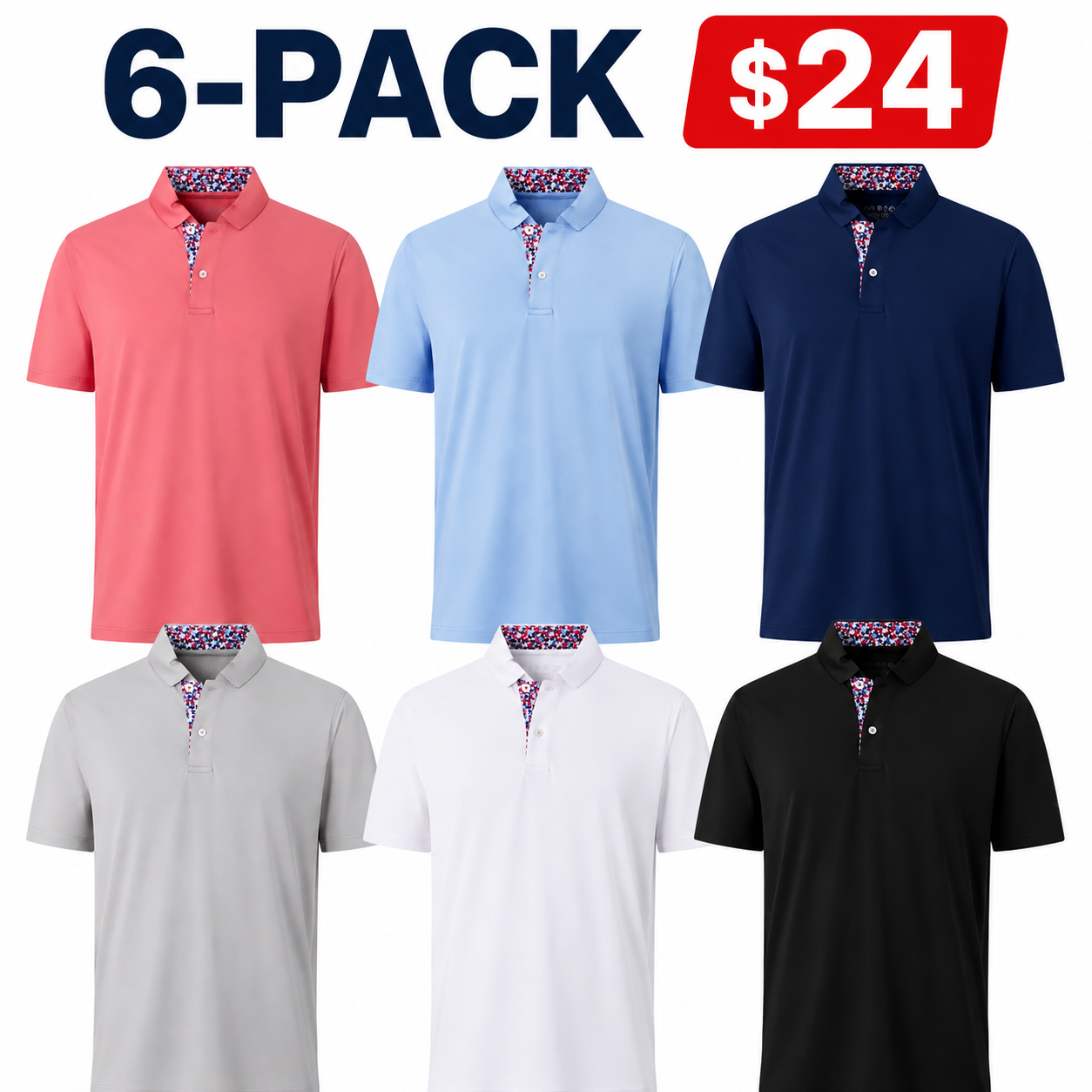 Men's Quick Dry HenleyGolf Shirt
