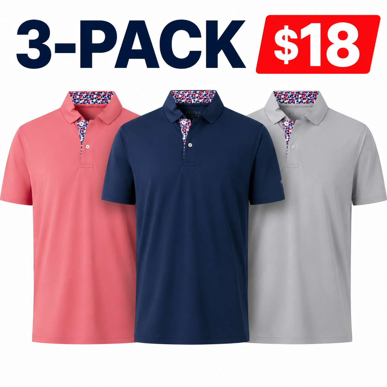 Men's Quick Dry HenleyGolf Shirt