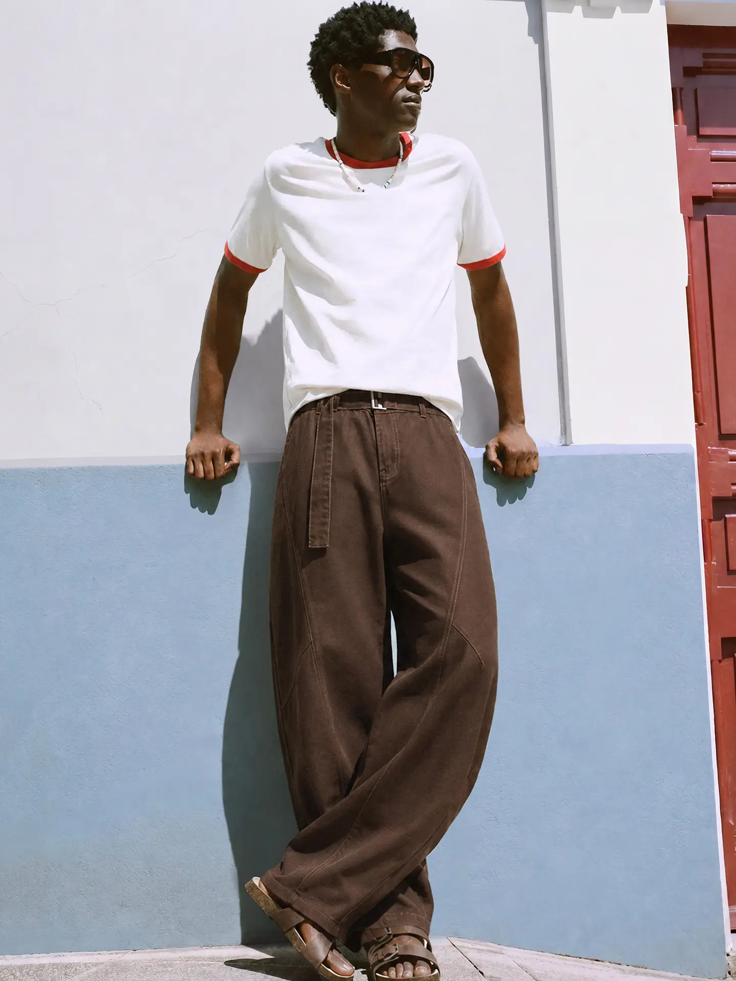 Men's Vintage Cotton Wide-Leg Pants