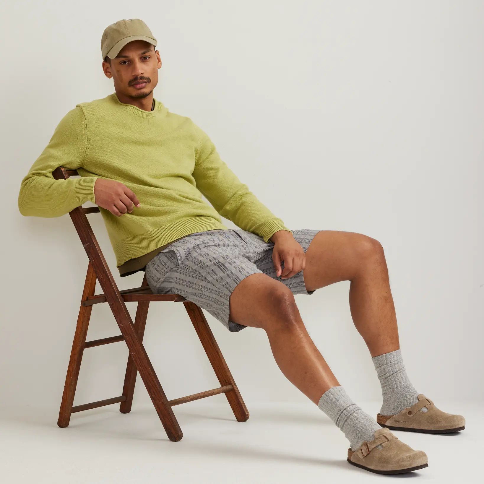 Men's Classic Cotton-Blend Roll Neck Sweater