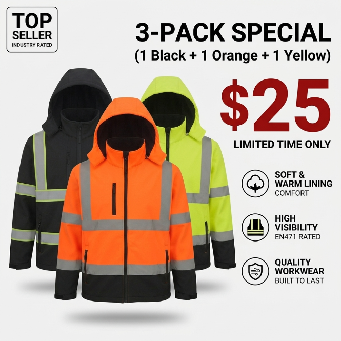 Men's High-Visibility Waterproof Work Jacket