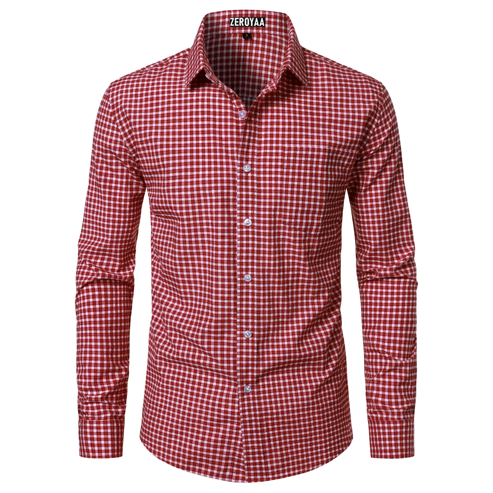 Men's Classic Plaid Button-Up Shirt