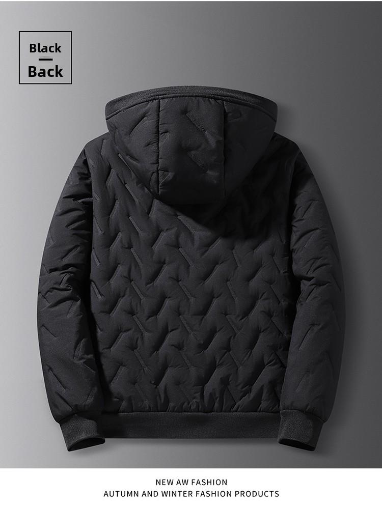 Men's winter jacket lined hooded jacket windproof and waterproof heavyweight outdoor warm jacket with safety zipper pocket high-performance filled bomb jacket lightweight geometric texture technology clothing black Sherpa Fleece Men's winter jacket lined hooded jacket windproof and waterproof heavyweight outdoor warm jacket with safety zipper pocket high-performance filled bomb jacket lightweight geometric texture technology clothing black Sherpa Fleece