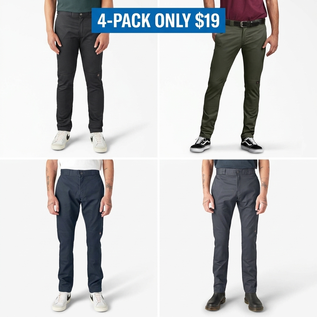 Men's FLEX Slim Fit Double-Knee Work Pants