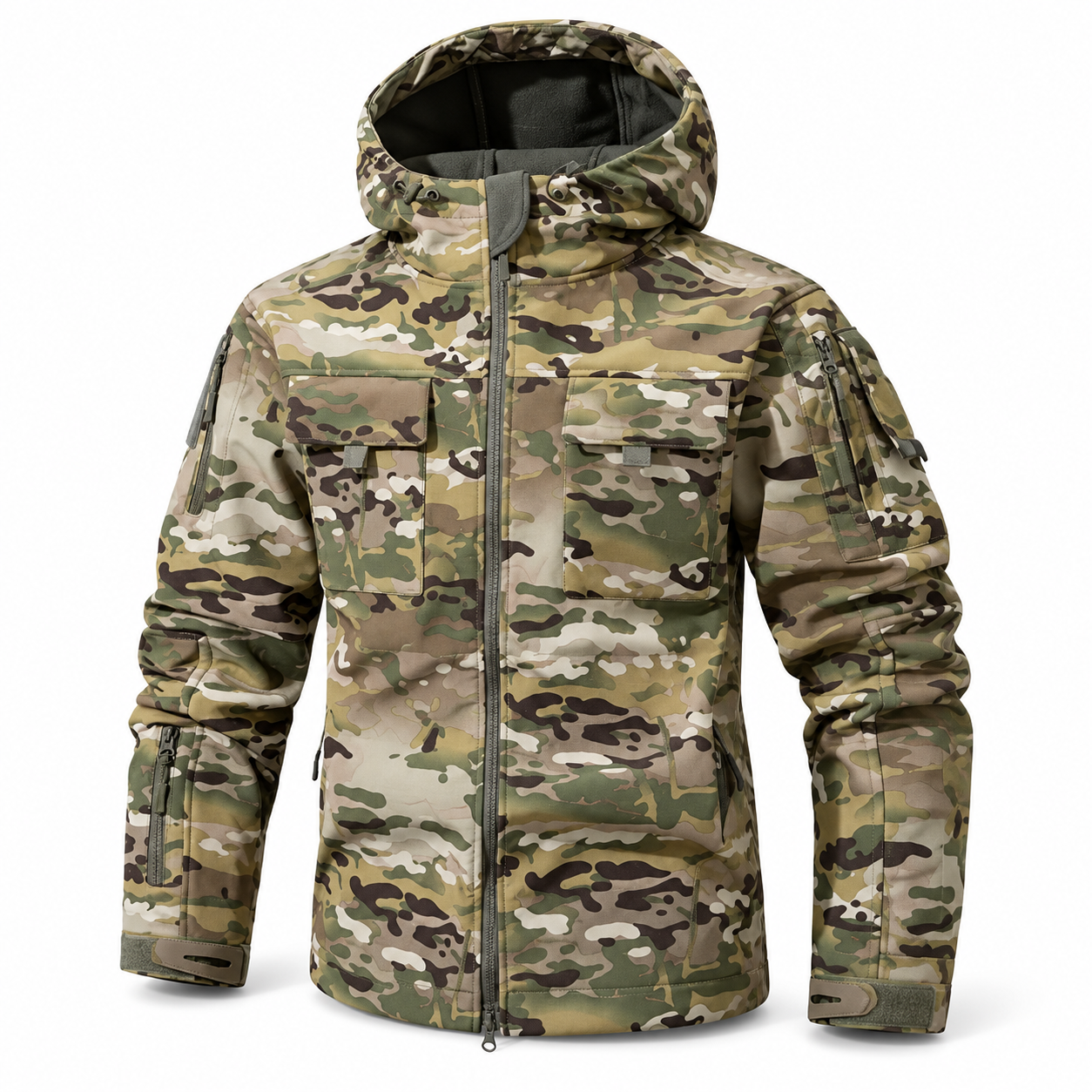 Men's Hooded Multi-Pocket Jacket