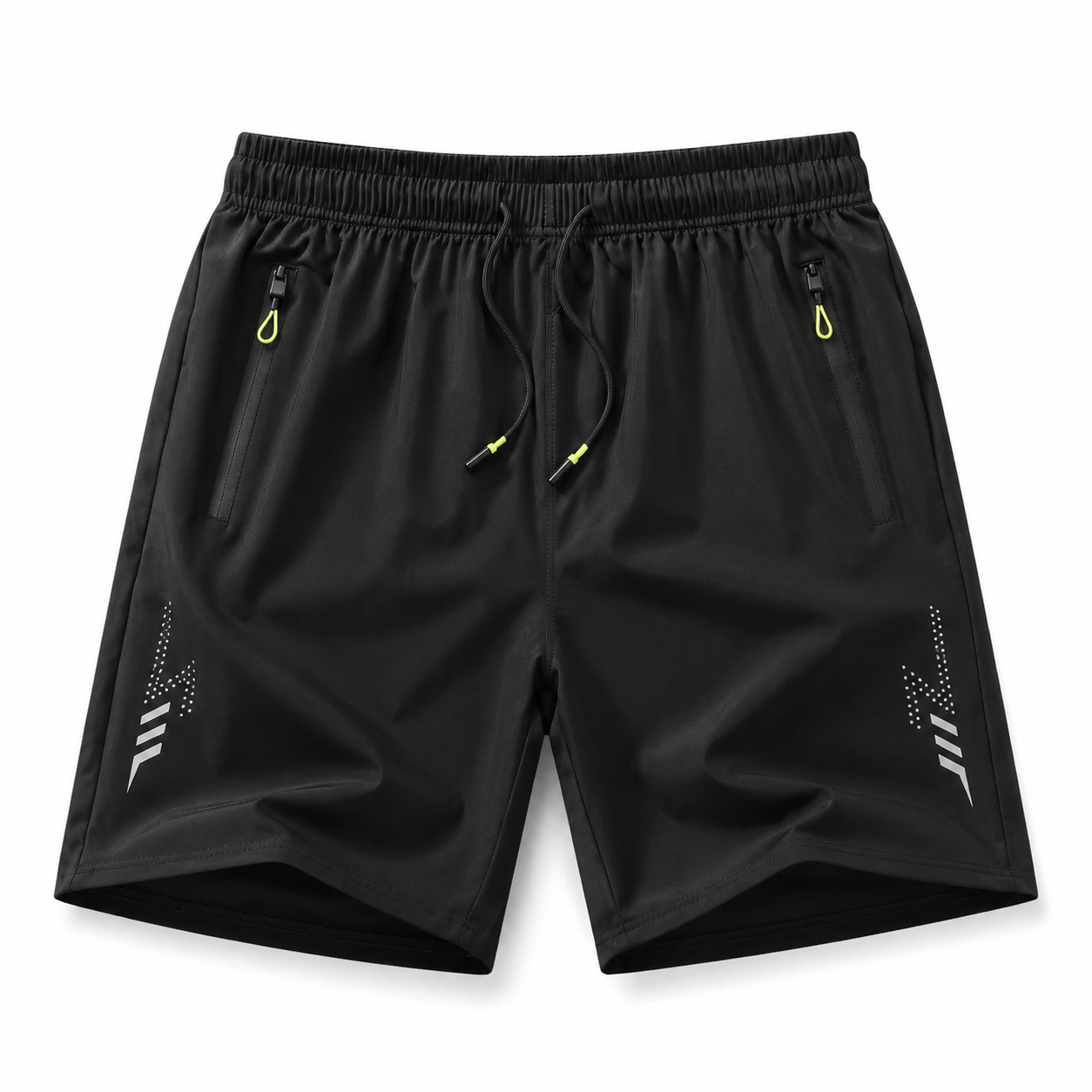 Men's Lightweight Quick-Dry Zip-Pocket Athletic Shorts Multi-Pack