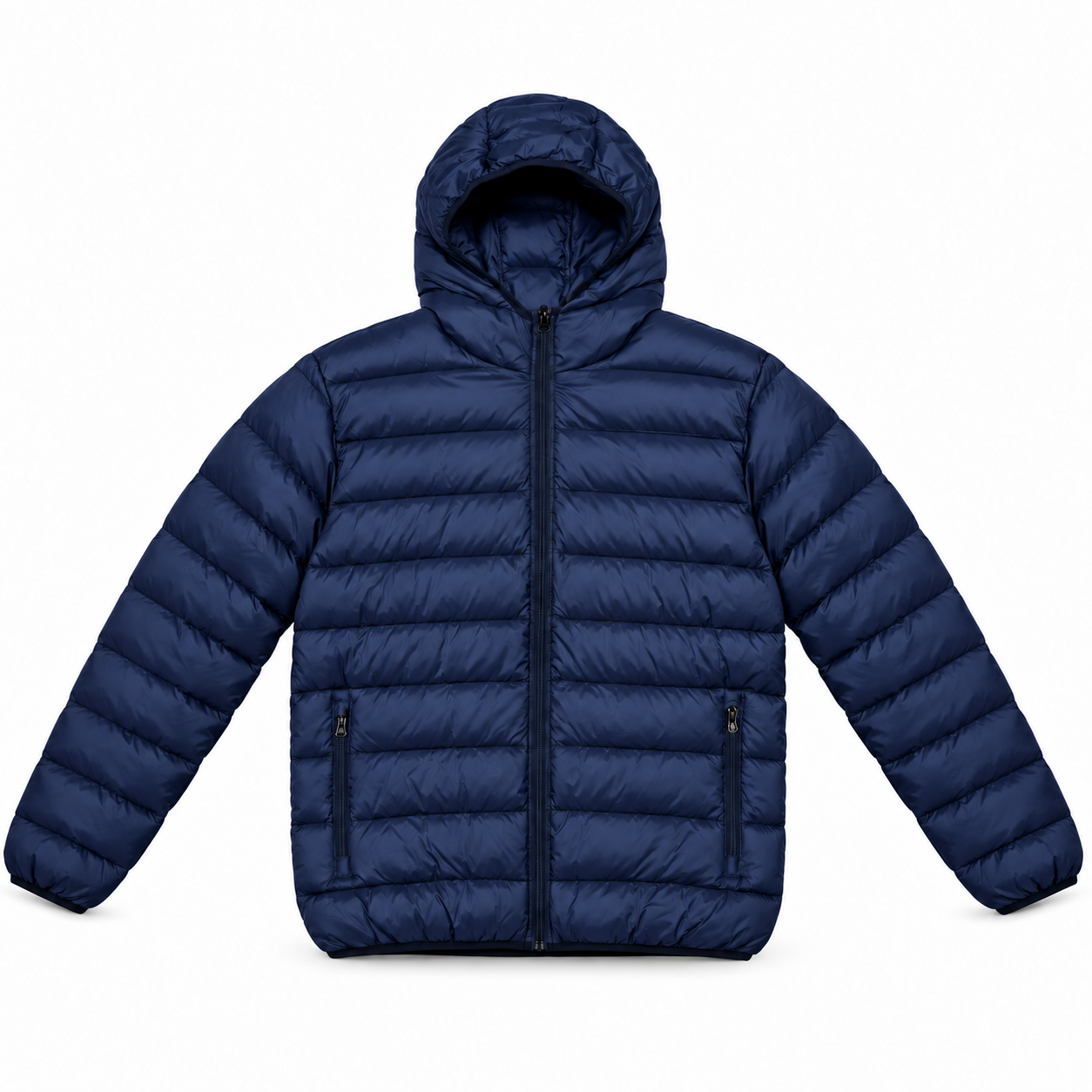 Men's Lightweight Hooded Puffer Jacket Multipack - Quilted Zip-Up Everyday Outerwear