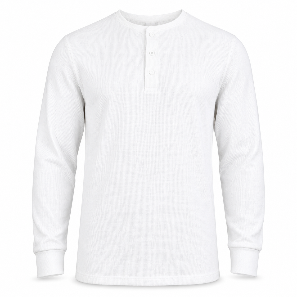Men's Everyday Cotton Waffle-Knit Henley Shirt Multi-Pack