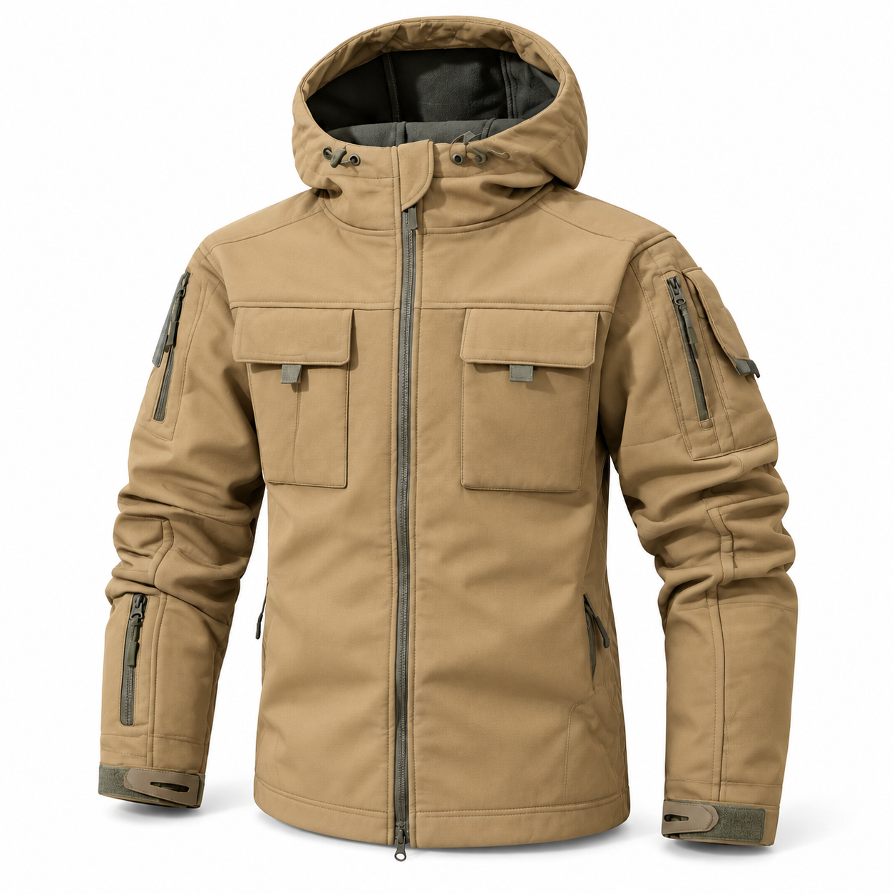 Men's Hooded Multi-Pocket Jacket