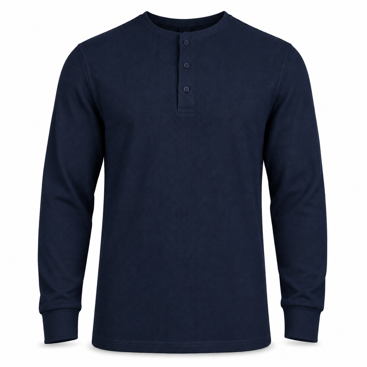 Men's Everyday Cotton Waffle-Knit Henley Shirt Multi-Pack