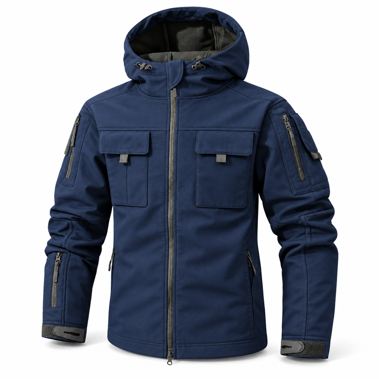 Men's Hooded Multi-Pocket Jacket