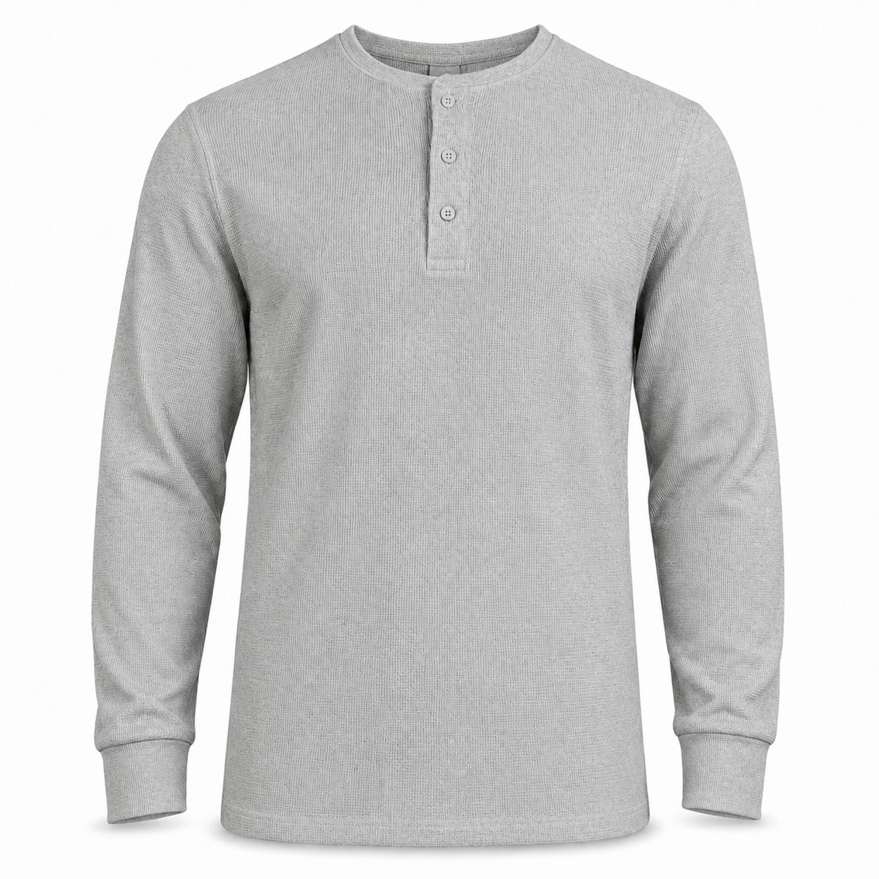Men's Everyday Cotton Waffle-Knit Henley Shirt Multi-Pack