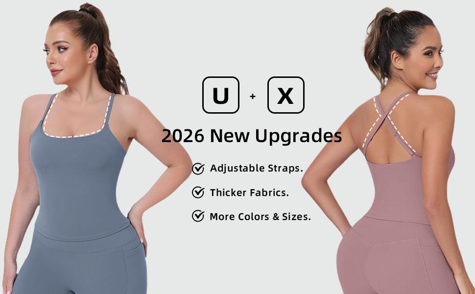 【Free 3-Day Shipping】2026 New Adjustable Straps Built-in Bra Tank Top - Cross Back VS Spaghetti Straps & Scoop Neck, Slim Cute Buttery Soft Thicker Fabric Longline Sports Bra with Built-in One-Piece Bra Pads Yoga Wear Fitness Yoga Gym Activewear 【Free 3-Day Shipping】2026 New Adjustable Straps Built-in Bra Tank Top - Cross Back VS Spaghetti Straps & Scoop Neck, Slim Cute Buttery Soft Thicker Fabric Longline Sports Bra with Built-in One-Piece Bra Pads Yoga Wear Fitness Yoga Gym Activewear