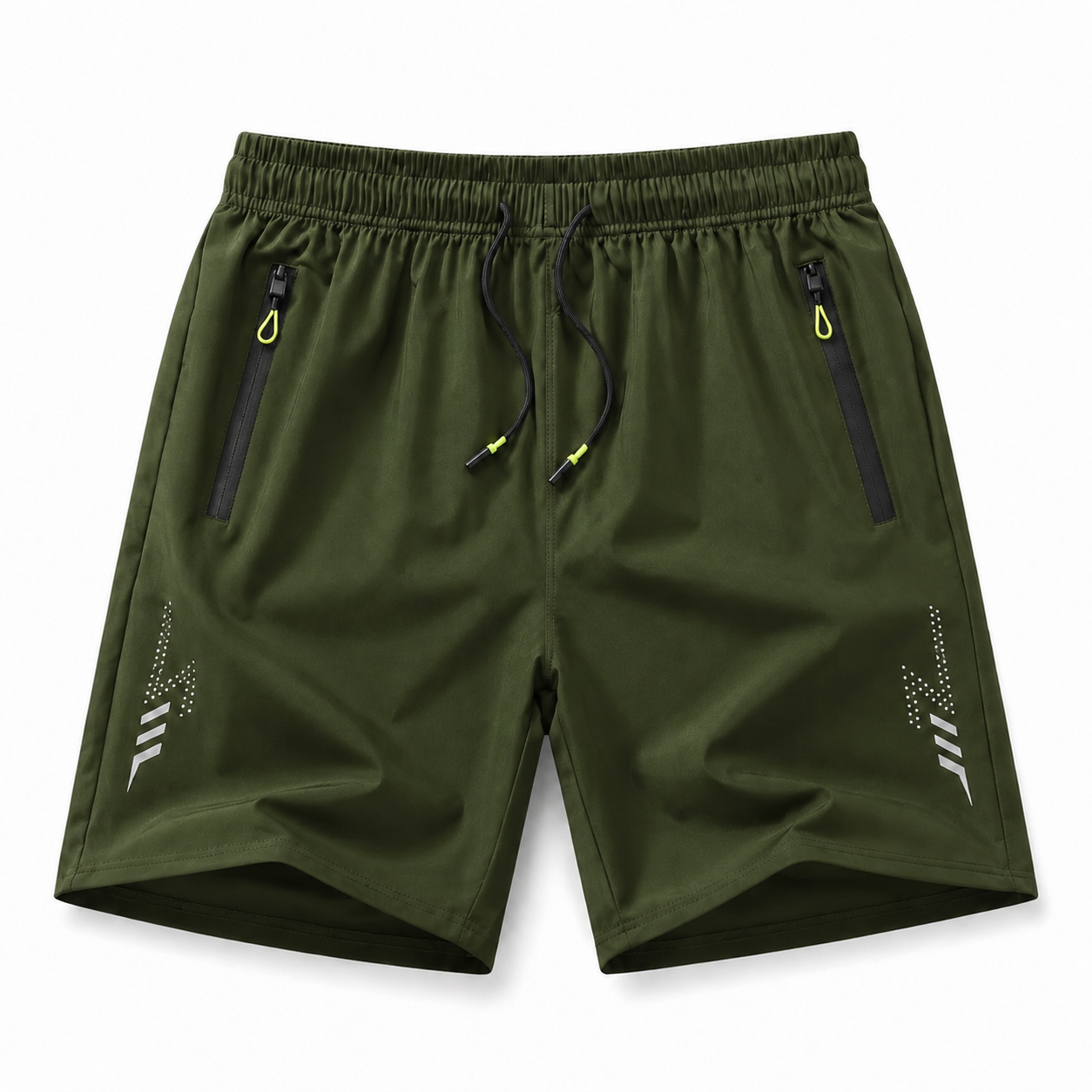 Men's Lightweight Quick-Dry Zip-Pocket Athletic Shorts Multi-Pack