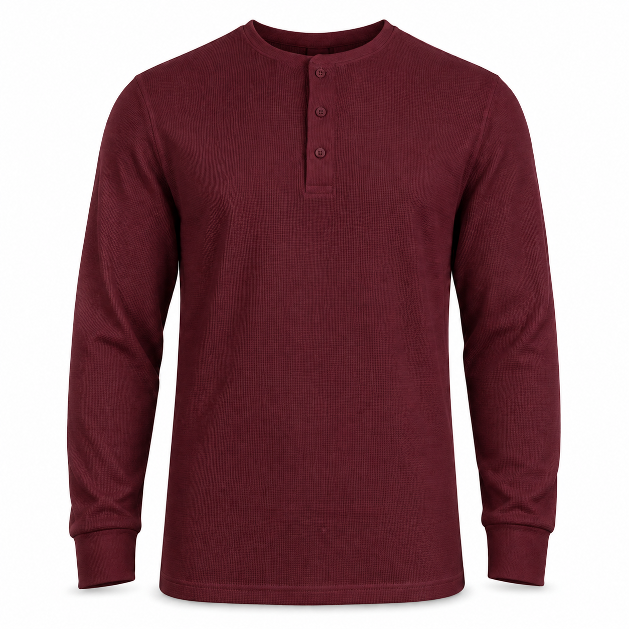 Men's Everyday Cotton Waffle-Knit Henley Shirt Multi-Pack