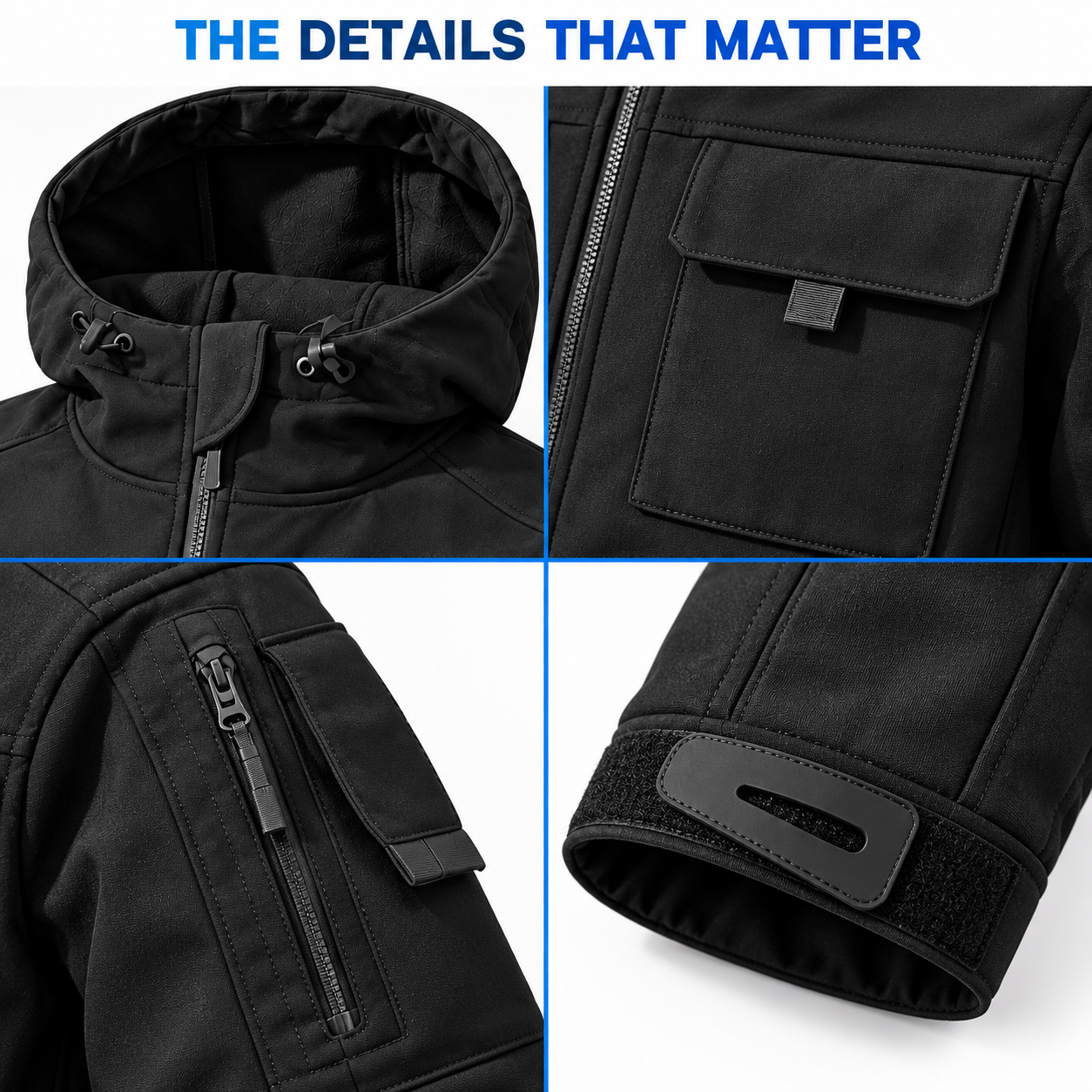 Men's Hooded Multi-Pocket Jacket