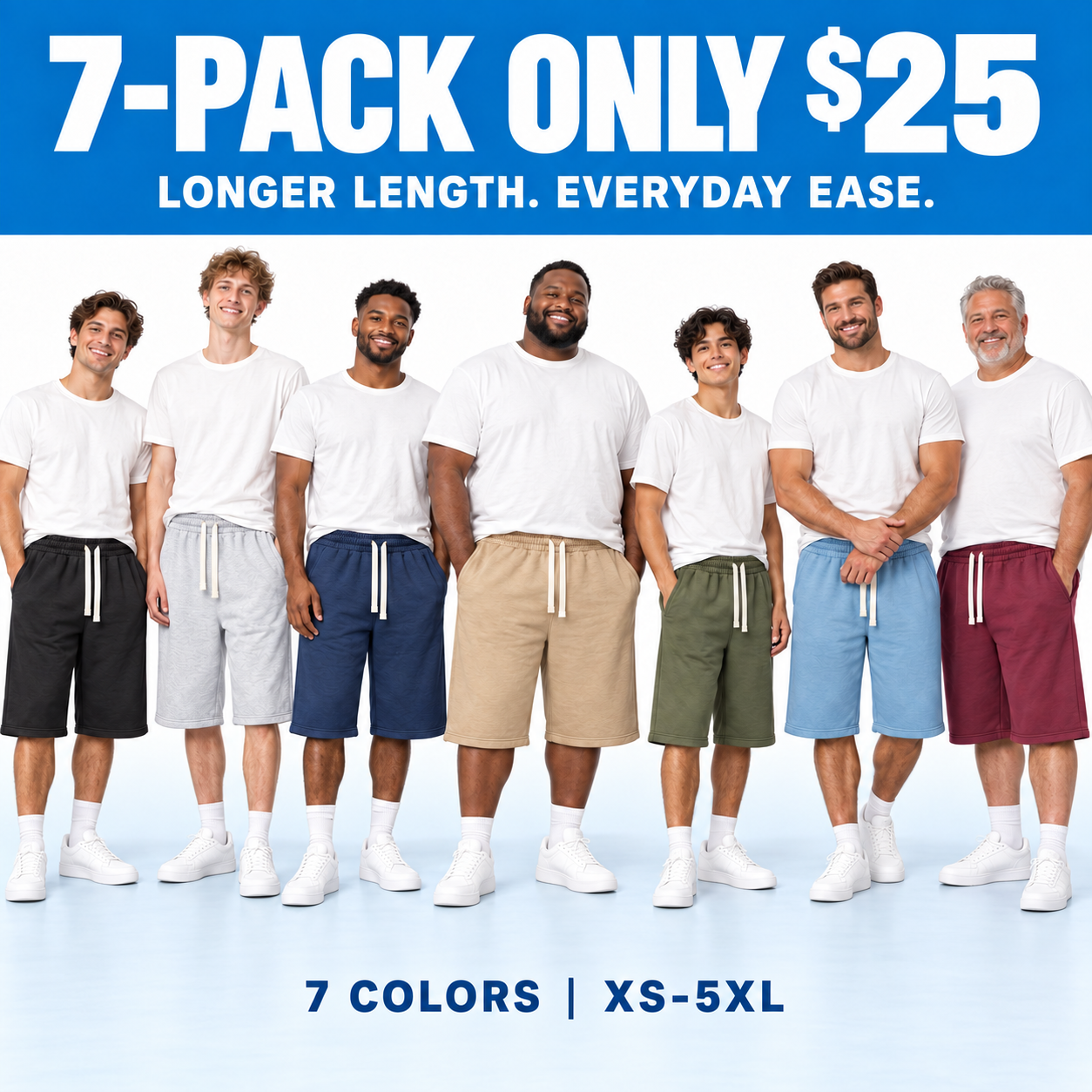 Men's Relaxed Longline Drawstring Shorts