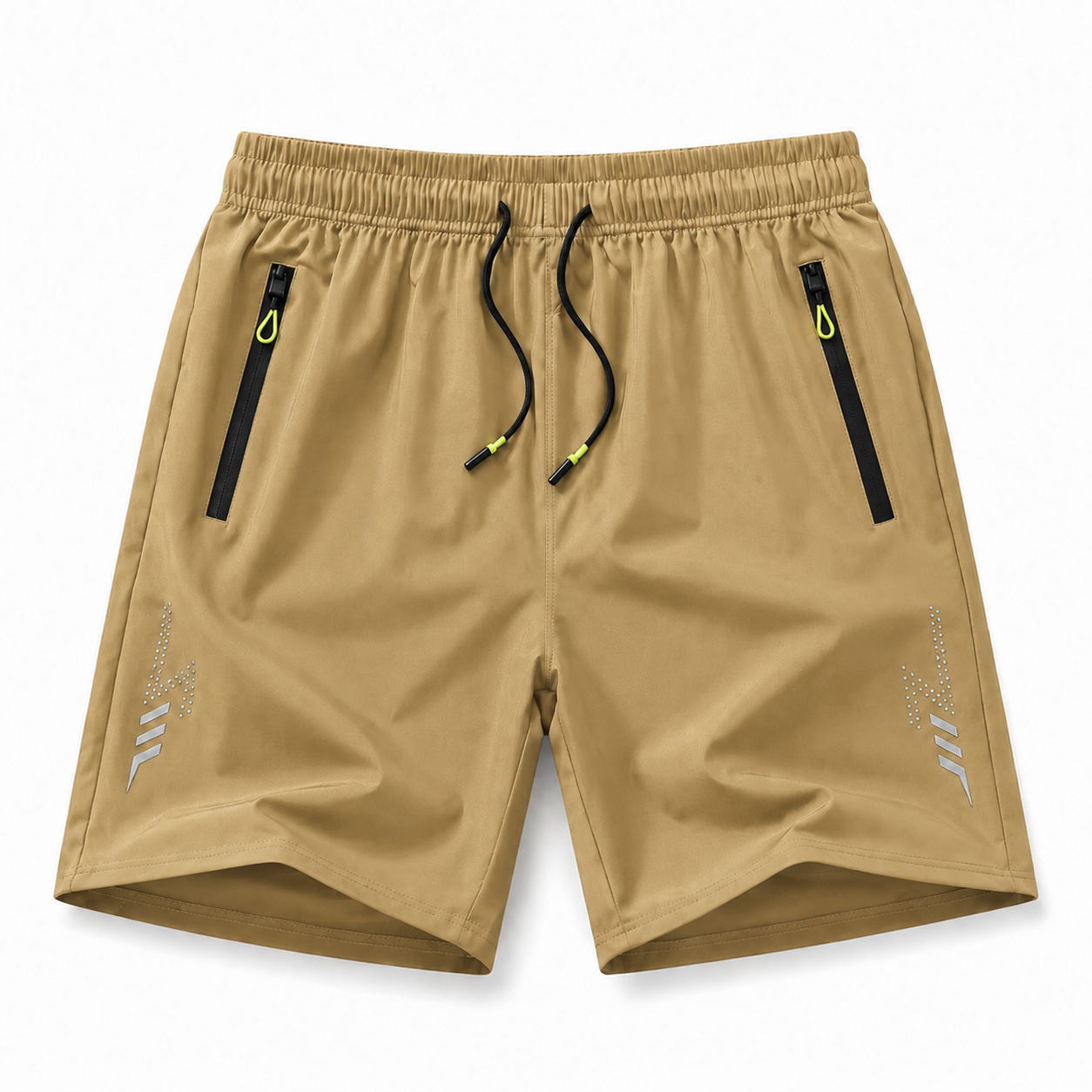 Men's Lightweight Quick-Dry Zip-Pocket Athletic Shorts Multi-Pack