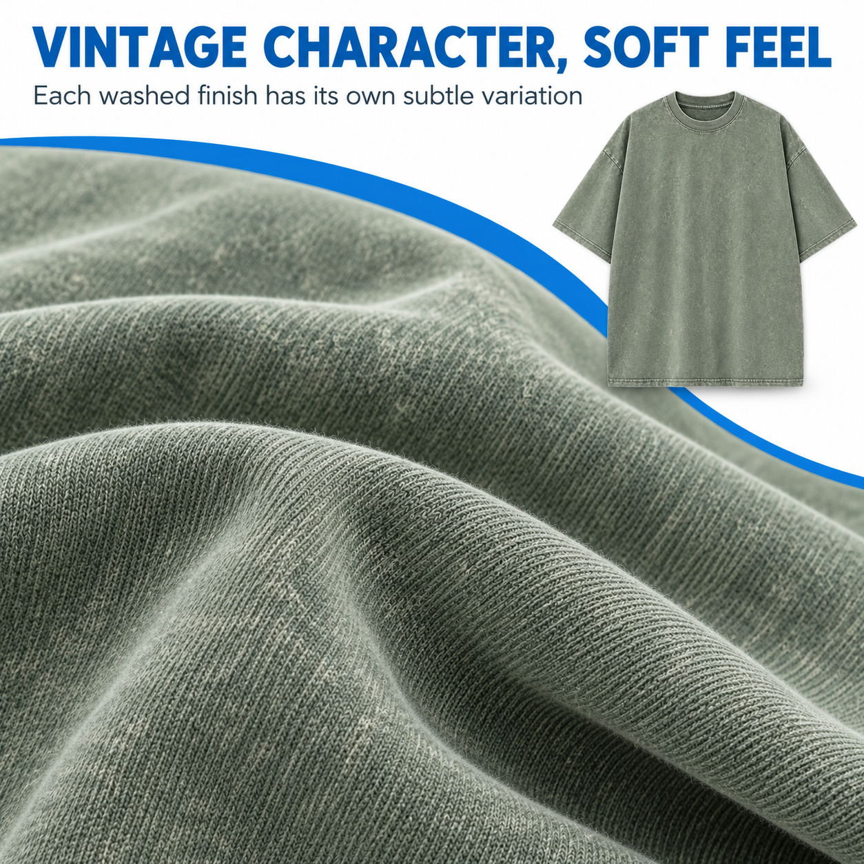 Unisex Vintage-Wash Oversized Cotton T-Shirt Multipack