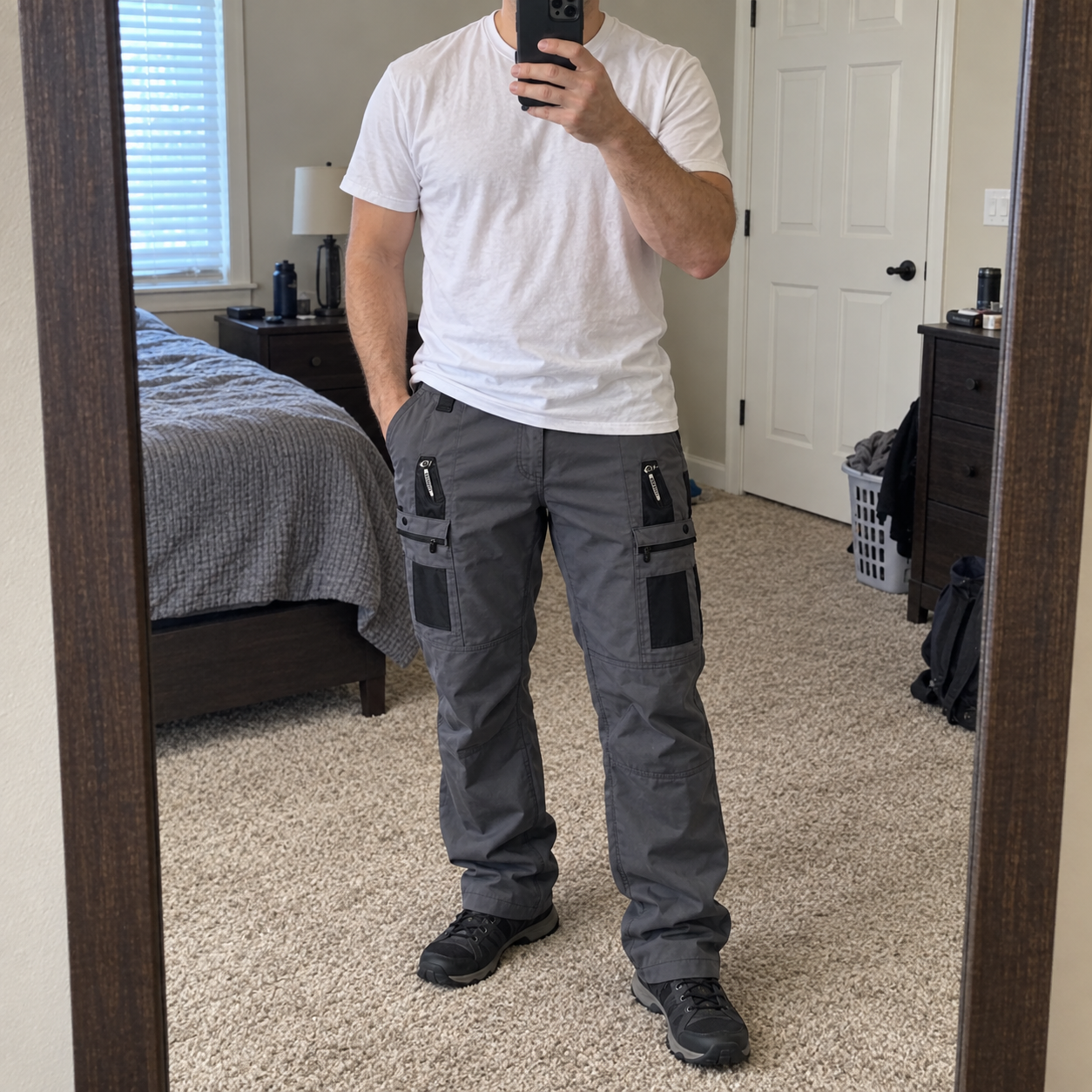 Illustrative Charcoal Gray fit review layout example