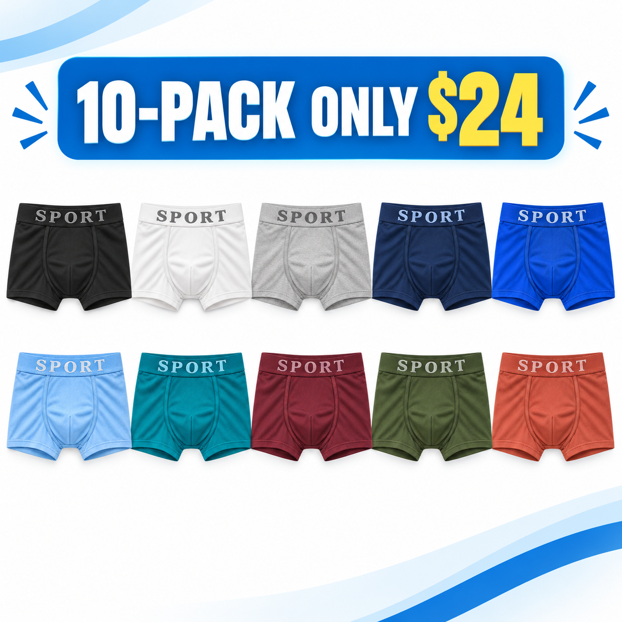 Men's Everyday Trunks - Short-Leg Underwear Multipack
