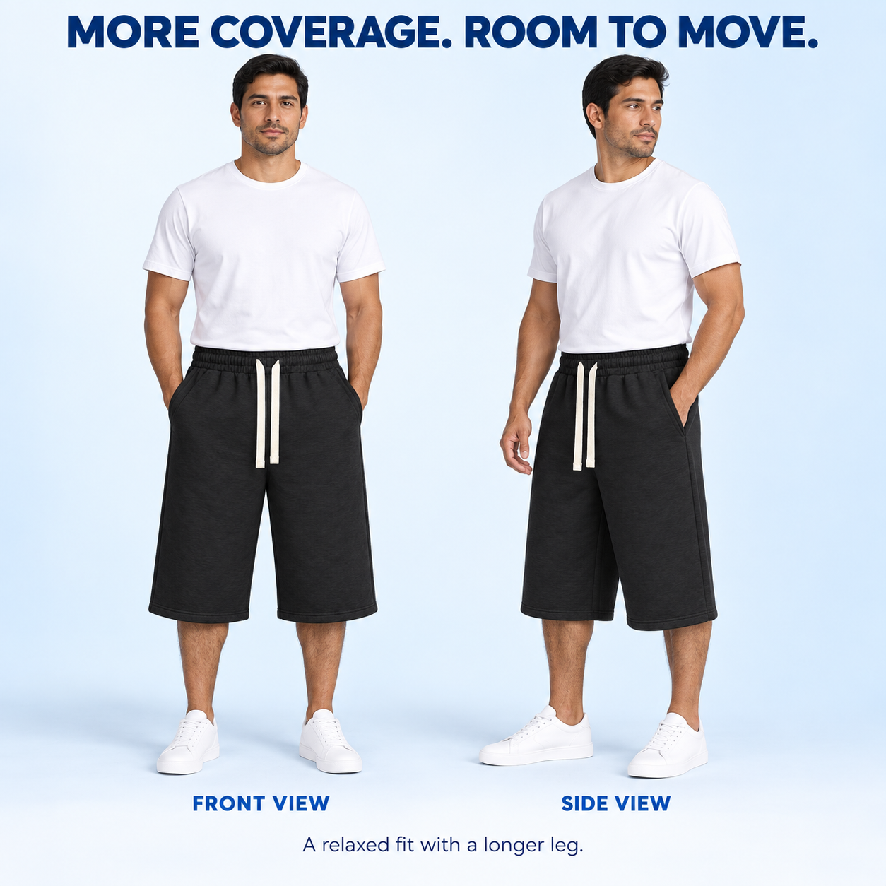 Men's Relaxed Longline Drawstring Shorts