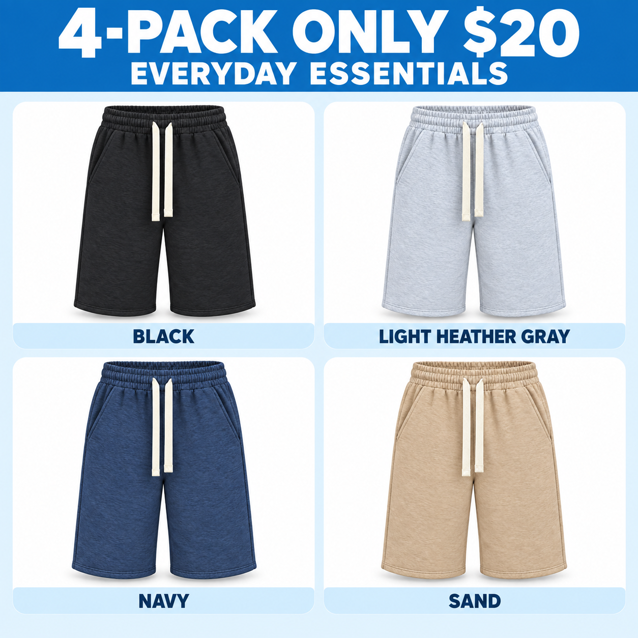 Men's Relaxed Longline Drawstring Shorts