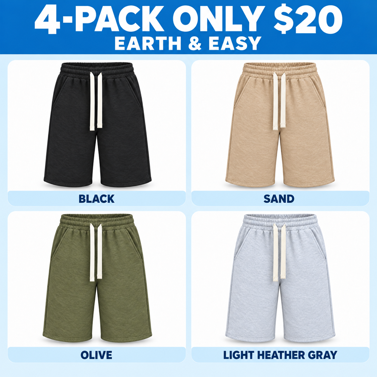 Men's Relaxed Longline Drawstring Shorts