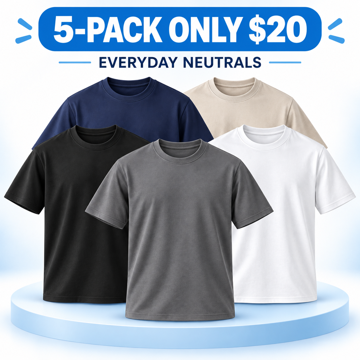 Men's Soft Stretch Crewneck T-Shirt Multipack