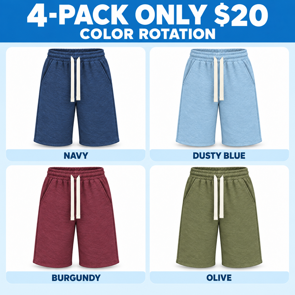 Men's Relaxed Longline Drawstring Shorts