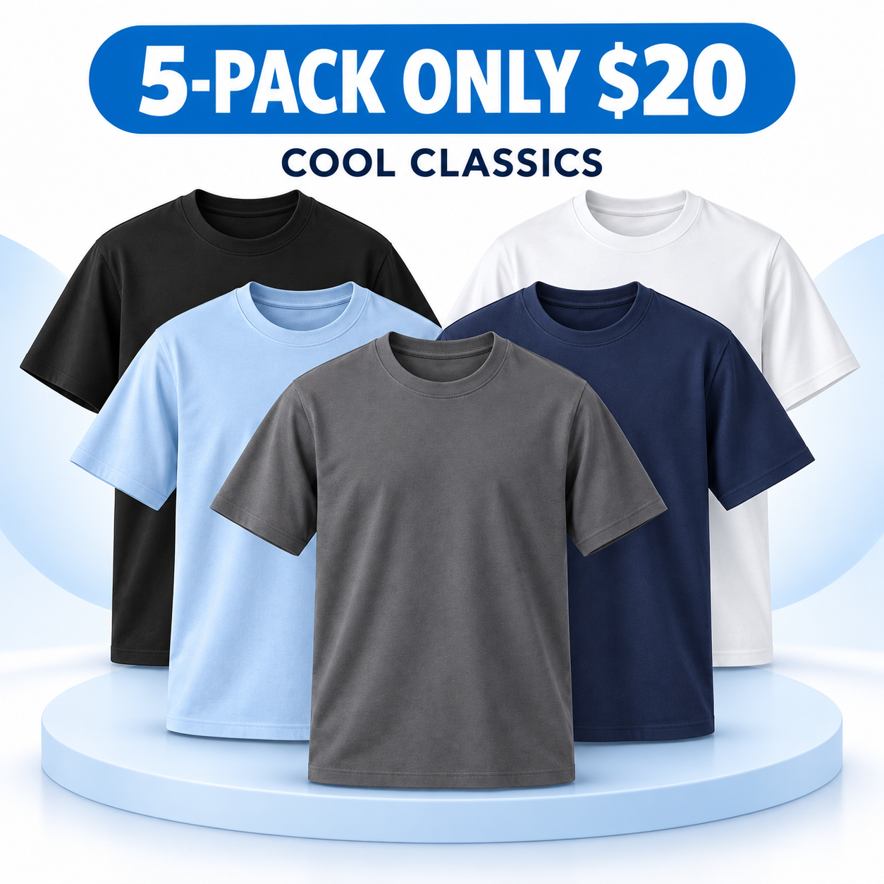 Men's Soft Stretch Crewneck T-Shirt Multipack
