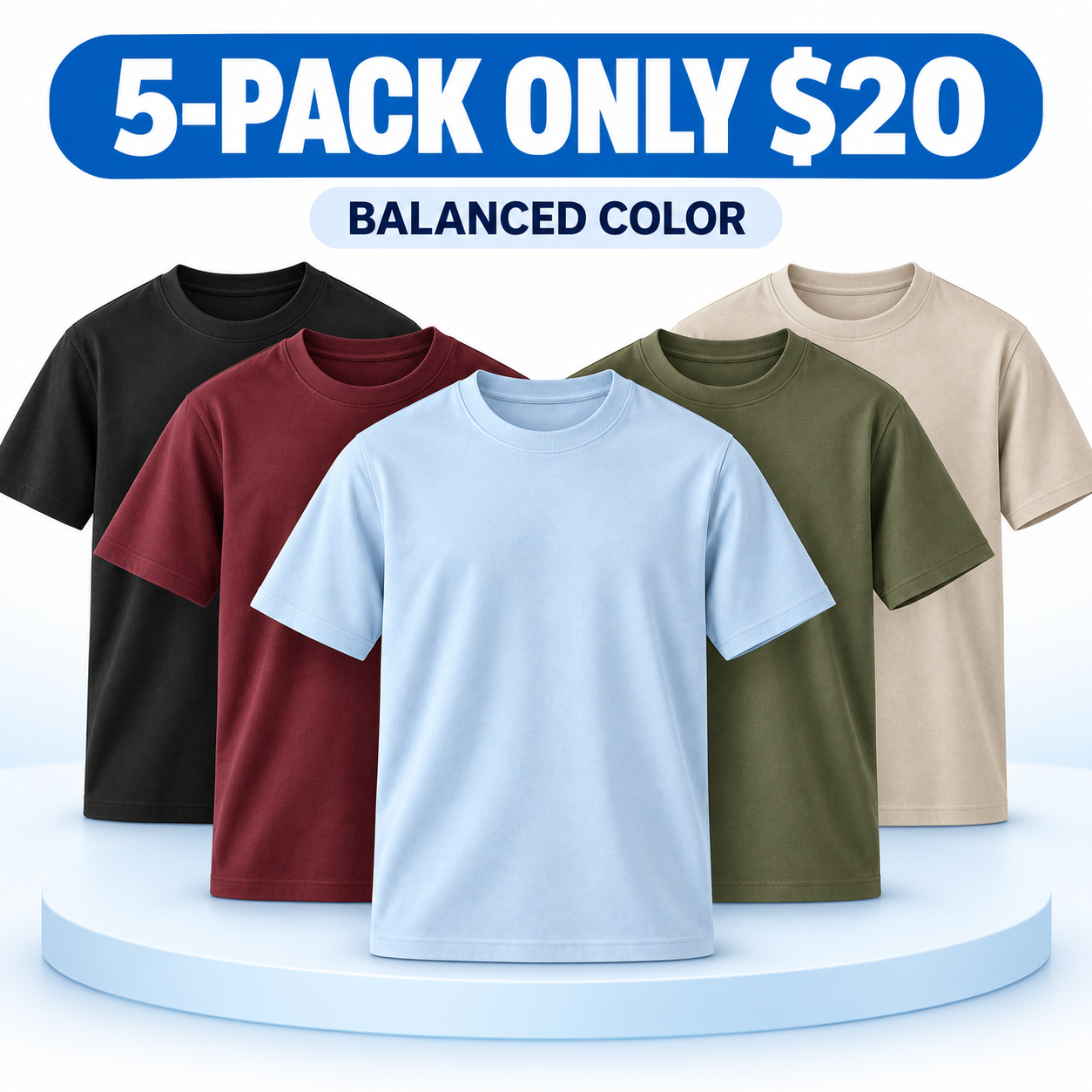 Men's Soft Stretch Crewneck T-Shirt Multipack
