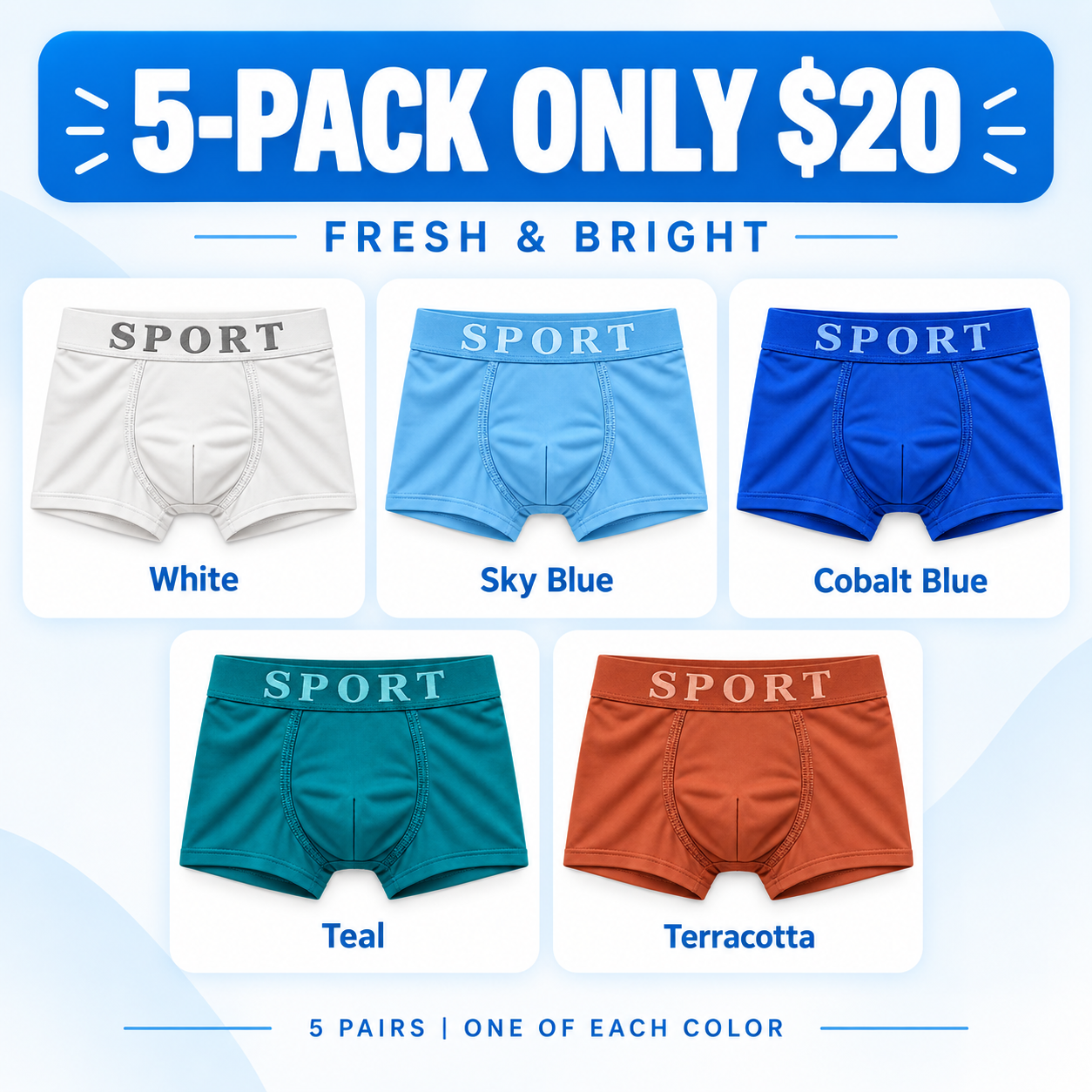 Men's Everyday Trunks - Short-Leg Underwear Multipack