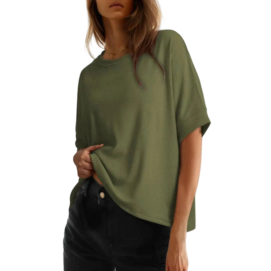 Women's Tops for Women 2026 Loose Oversized Basic Tee Comfortable Soft Fabric Flattering Fit - Womenswear