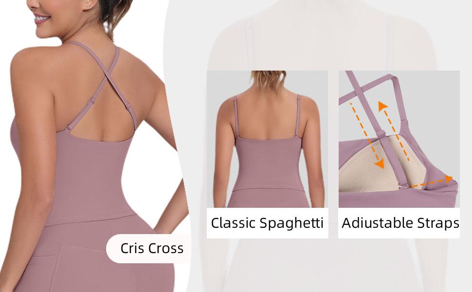 【Free 3-Day Shipping】2026 New Adjustable Straps Built-in Bra Tank Top - Cross Back VS Spaghetti Straps & Scoop Neck, Slim Cute Buttery Soft Thicker Fabric Longline Sports Bra with Built-in One-Piece Bra Pads Yoga Wear Fitness Yoga Gym Activewear 【Free 3-Day Shipping】2026 New Adjustable Straps Built-in Bra Tank Top - Cross Back VS Spaghetti Straps & Scoop Neck, Slim Cute Buttery Soft Thicker Fabric Longline Sports Bra with Built-in One-Piece Bra Pads Yoga Wear Fitness Yoga Gym Activewear