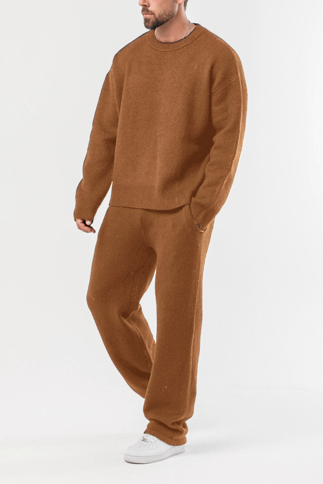Men’s Classic Knit Sweater Set – Everyday Comfort Outfit