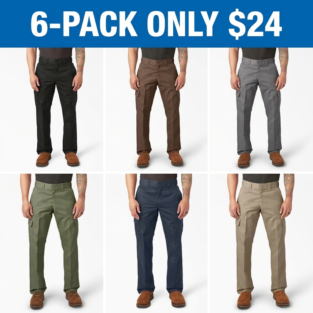 Men's Relaxed Fit Utility Cargo Work Pants