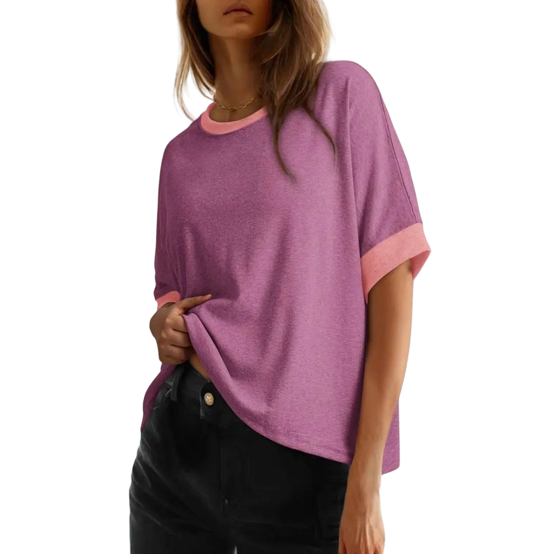 Women's Tops for Women 2026 Loose Oversized Basic Tee Comfortable Soft Fabric Flattering Fit - Womenswear